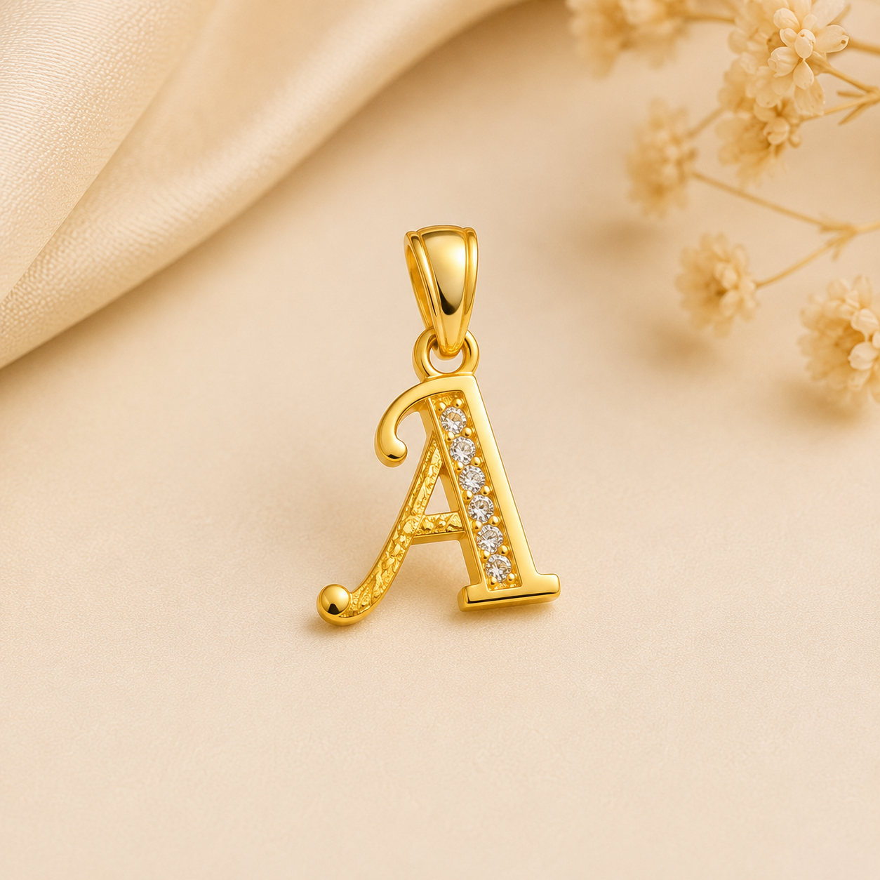 Gold Alphabet Pendants